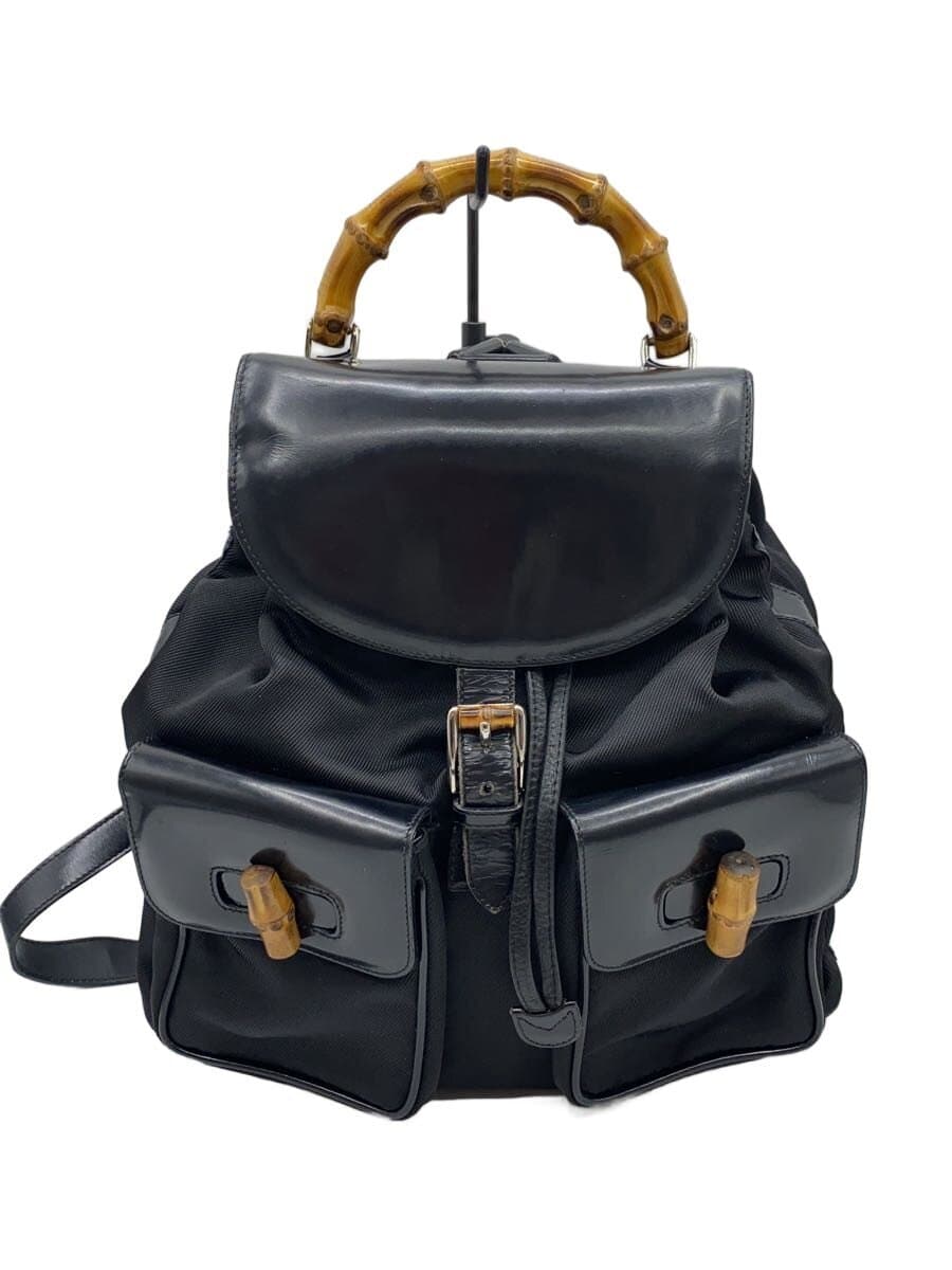 GUCCI Backpack_Bamboo Leather BLK 003･2058･0016