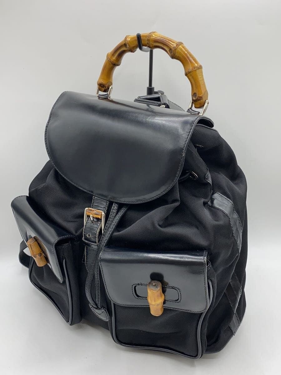 GUCCI Backpack_Bamboo Leather BLK 003･2058･0016 2
