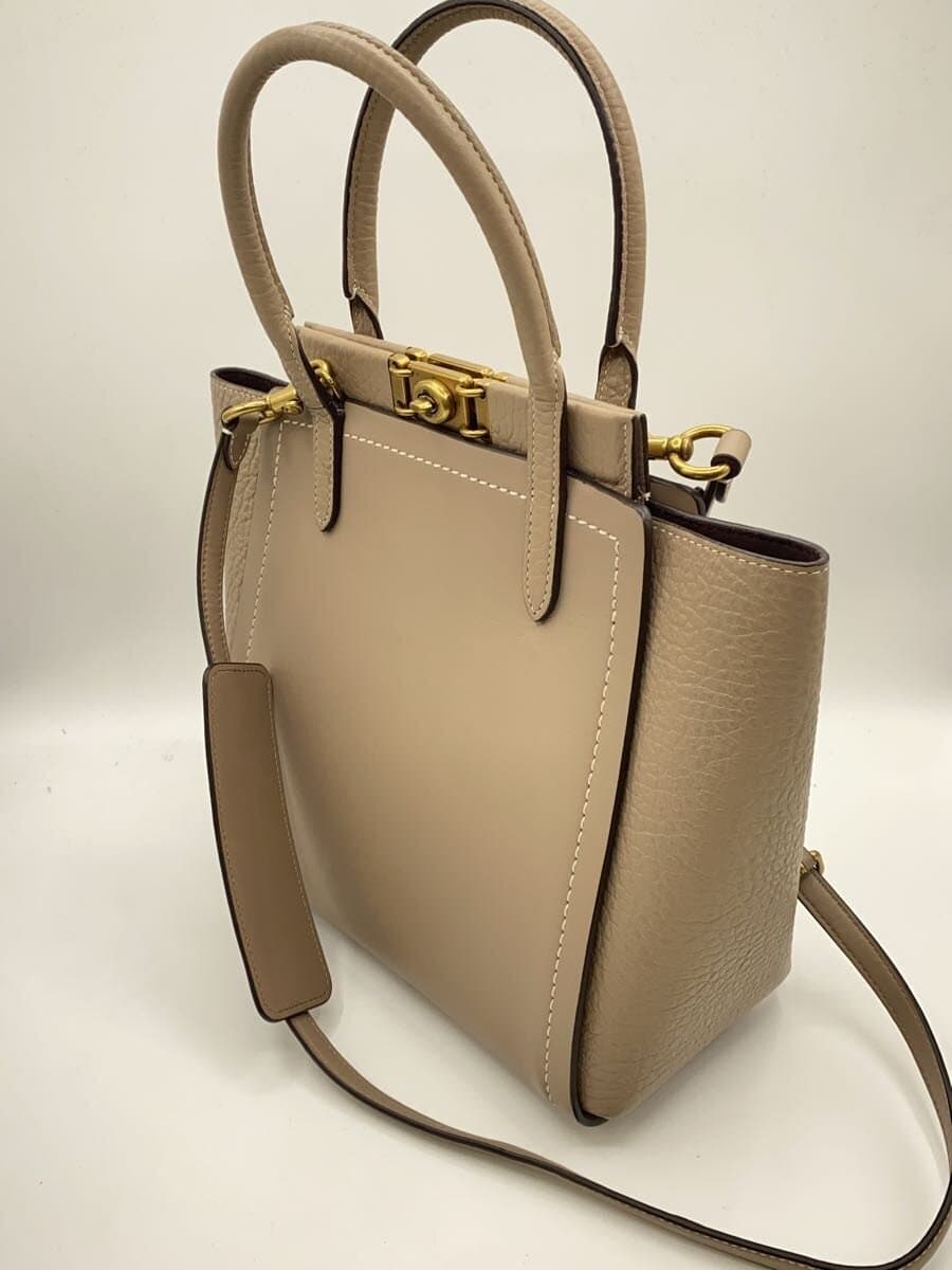 COACH Shoulder Bag Leather GRY Solid 79468 2