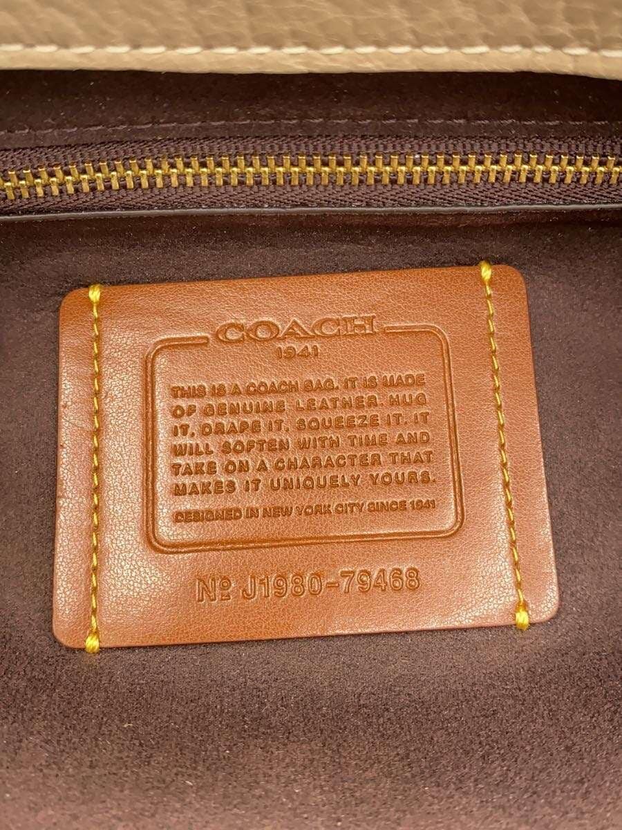 COACH Shoulder Bag Leather GRY Solid 79468 5