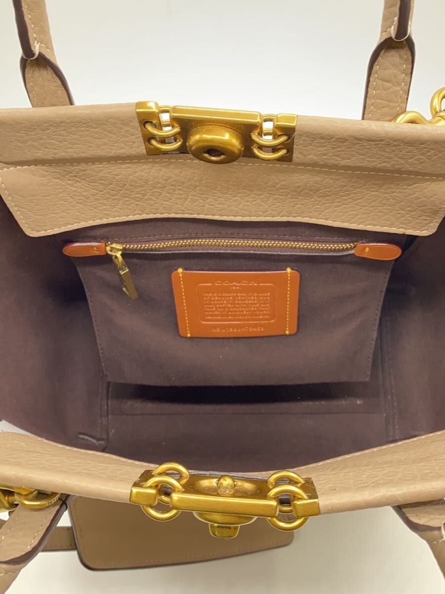 COACH Shoulder Bag Leather GRY Solid 79468 6