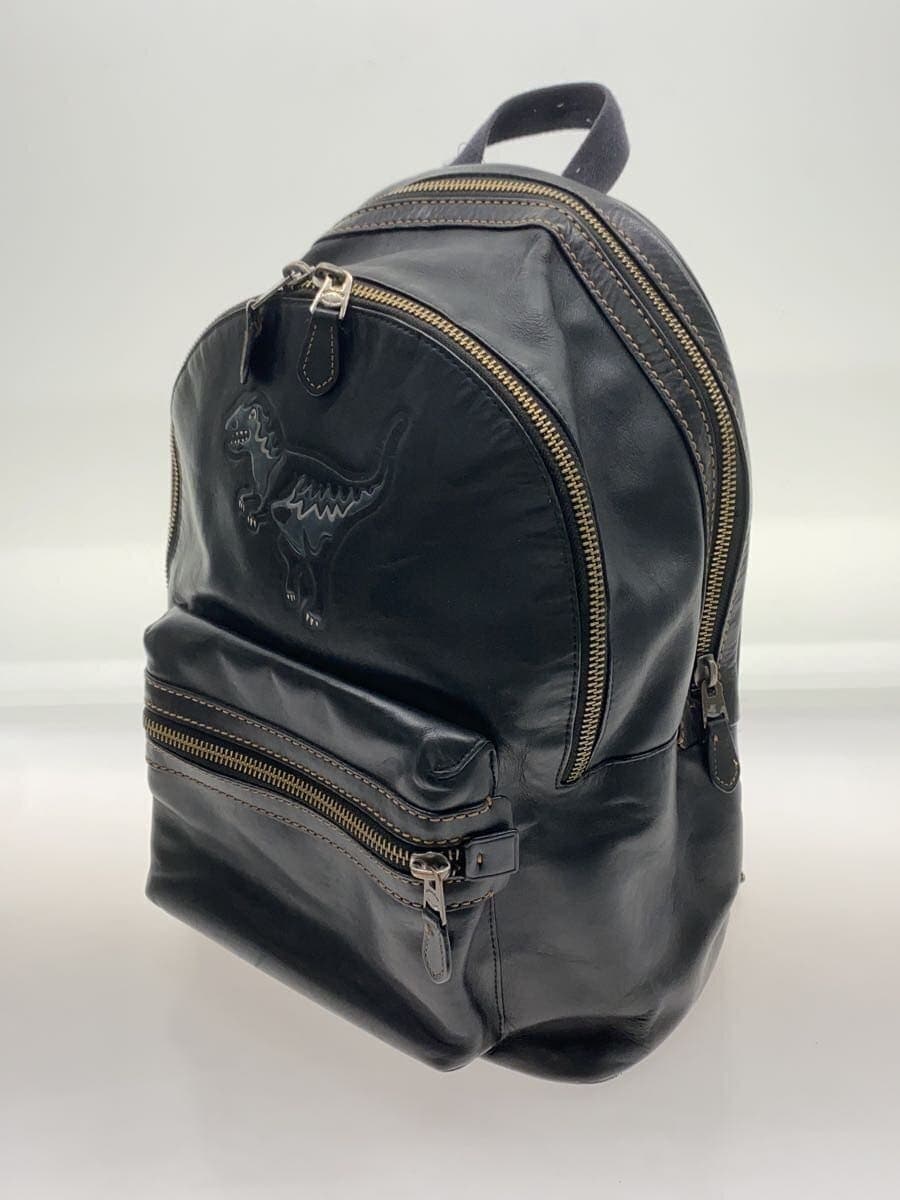 COACH Backpack Leather BLK 2