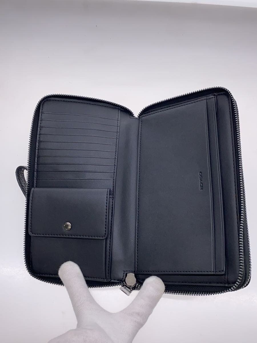 COACH Double Zip Travel Organizer Leather Black Solid 67624 7