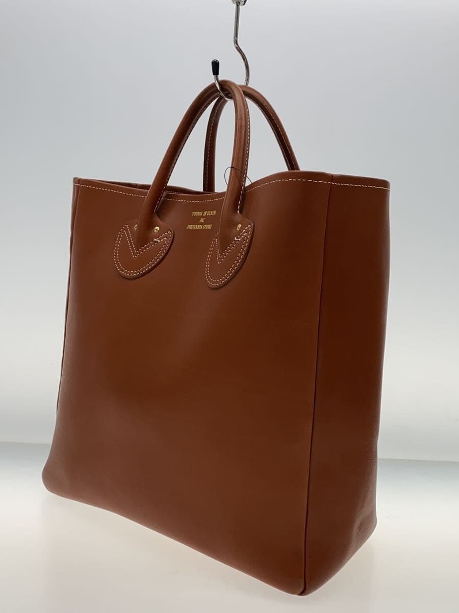 YOUNG & OLSENASH LEATHER TOTE Leather Tote Bag Veau Barenia FAUBE VB Brown 2