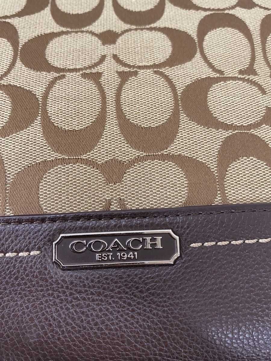 COACH Tote Bag_Signature Canvas BEG All Over Pattern 5