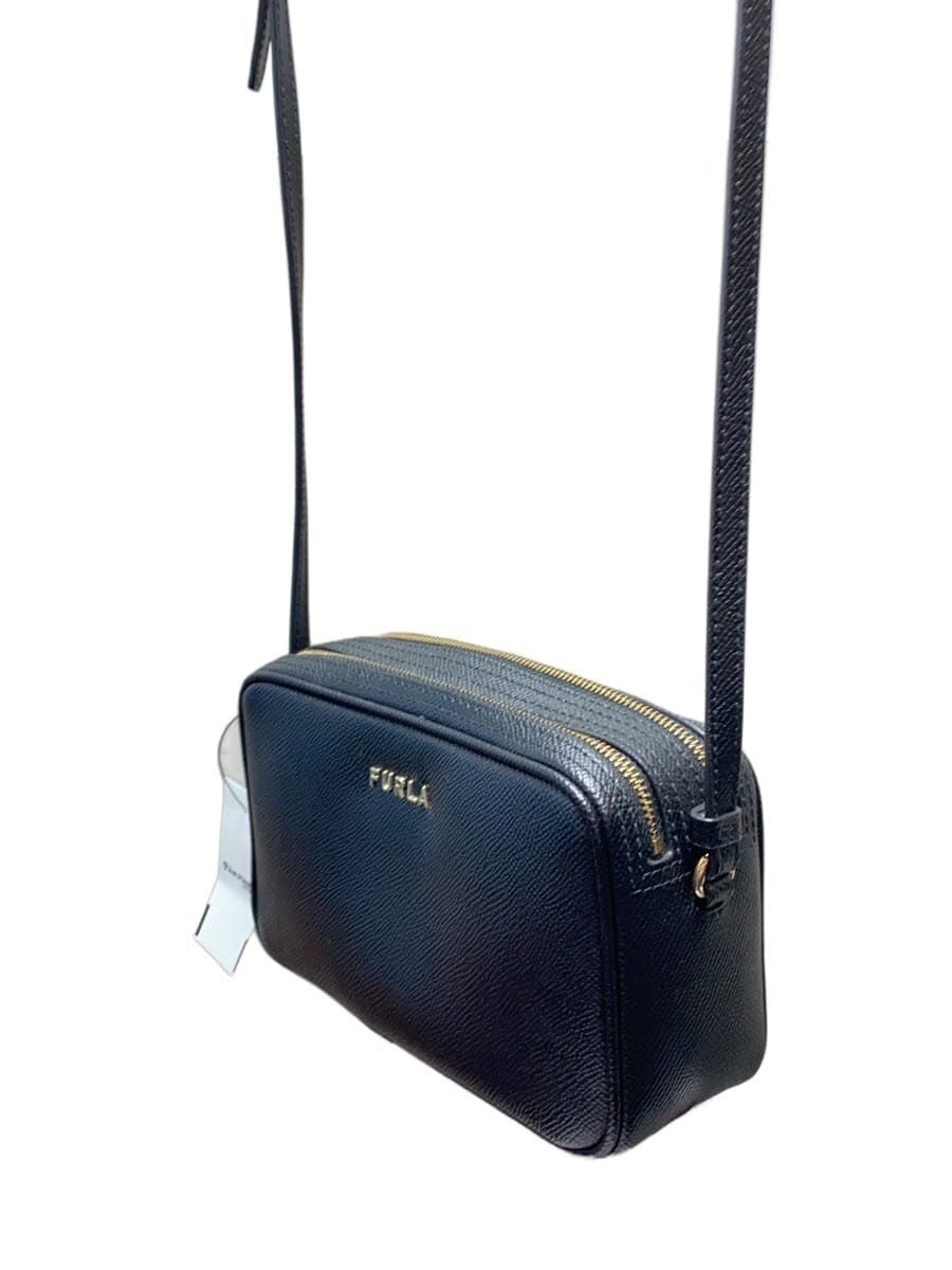 FURLA Shoulder Bag Leather BLK Solid 2