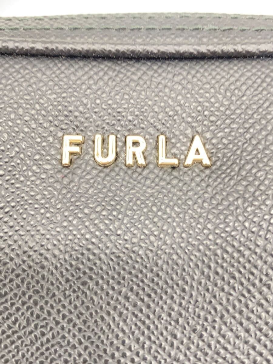FURLA Shoulder Bag Leather BLK Solid 5