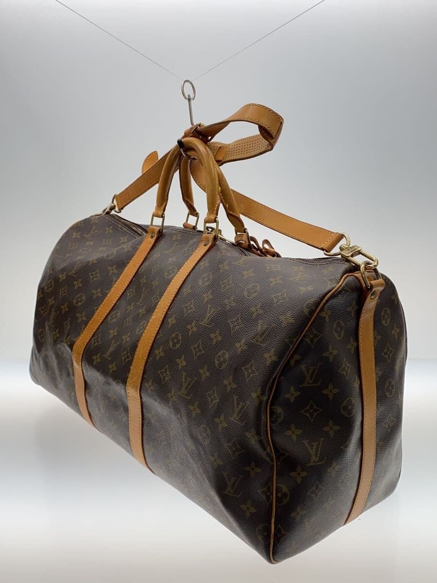 LOUIS VUITTON Keepall Bandoulière 55 Monogram Canvas PVC BRW Monogram M41414 2