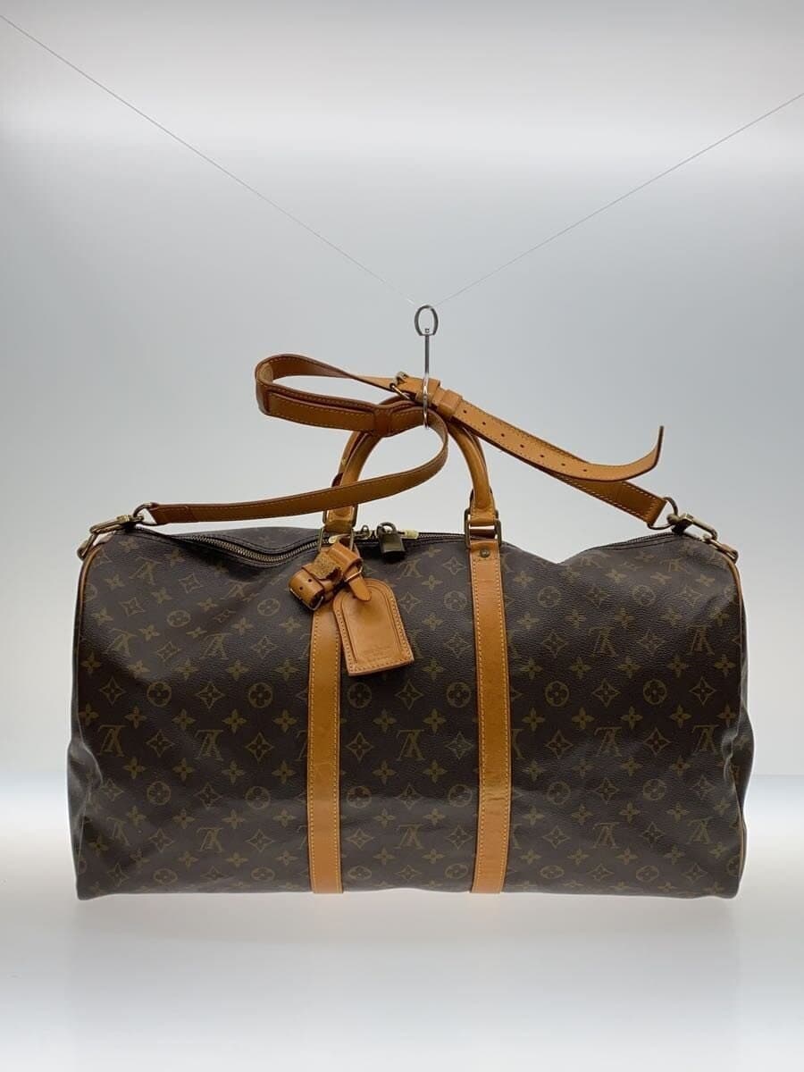 LOUIS VUITTON Keepall Bandoulière 55 Monogram Canvas PVC BRW Monogram M41414 3