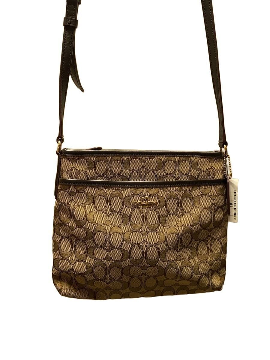 COACH Shoulder Bag Canvas BRW Signature F29960