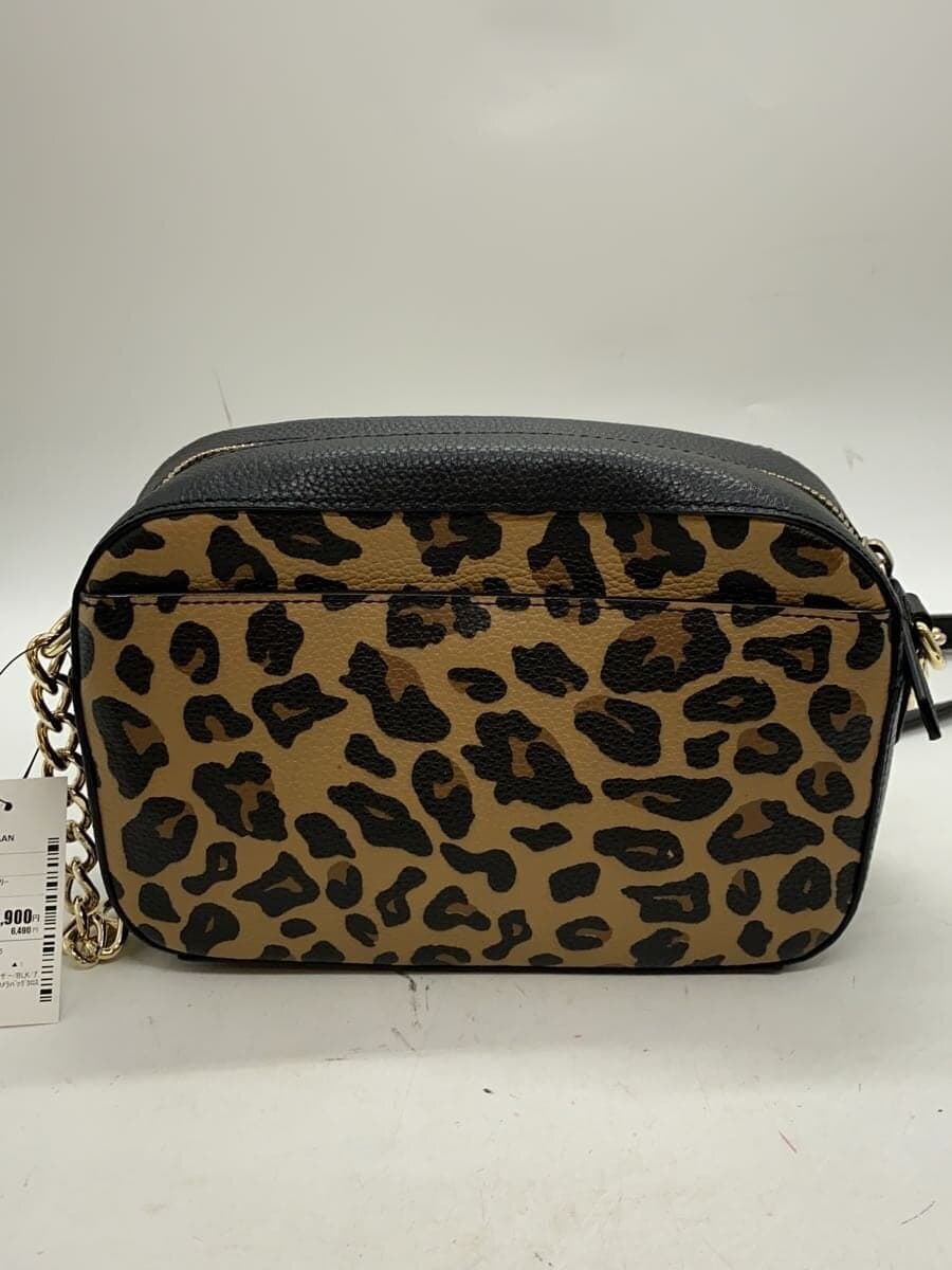 COLE HAAN Camera Bag Crossbody Leather BLK Animal U05001 3