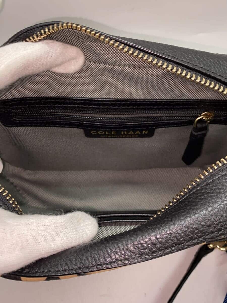 COLE HAAN Camera Bag Crossbody Leather BLK Animal U05001 6