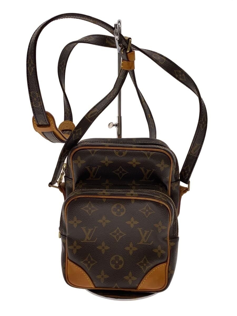 LOUIS VUITTON shoulder bag leather BRW all-over pattern M45236