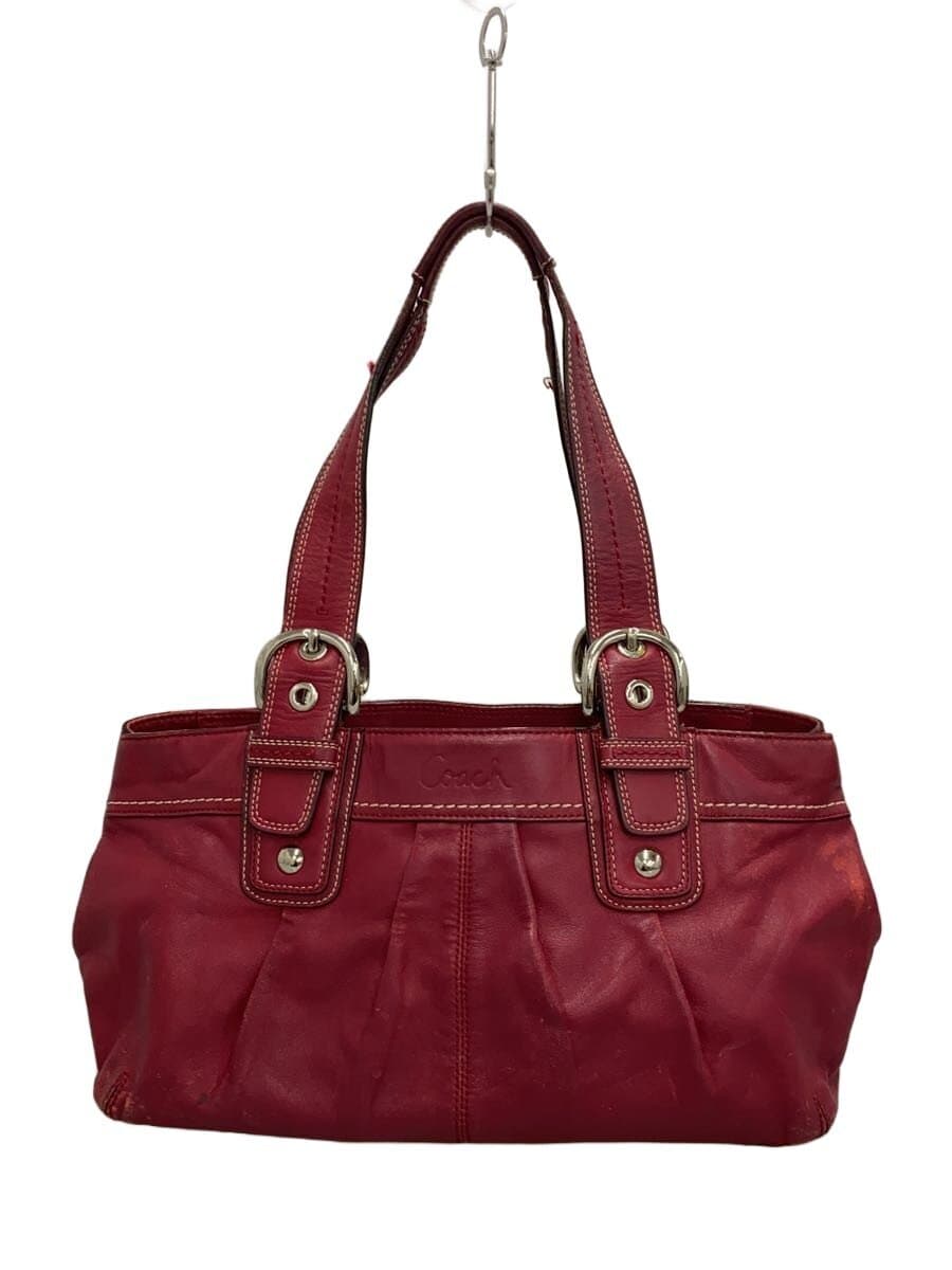 COACH Tote Bag Leather RED F13732
