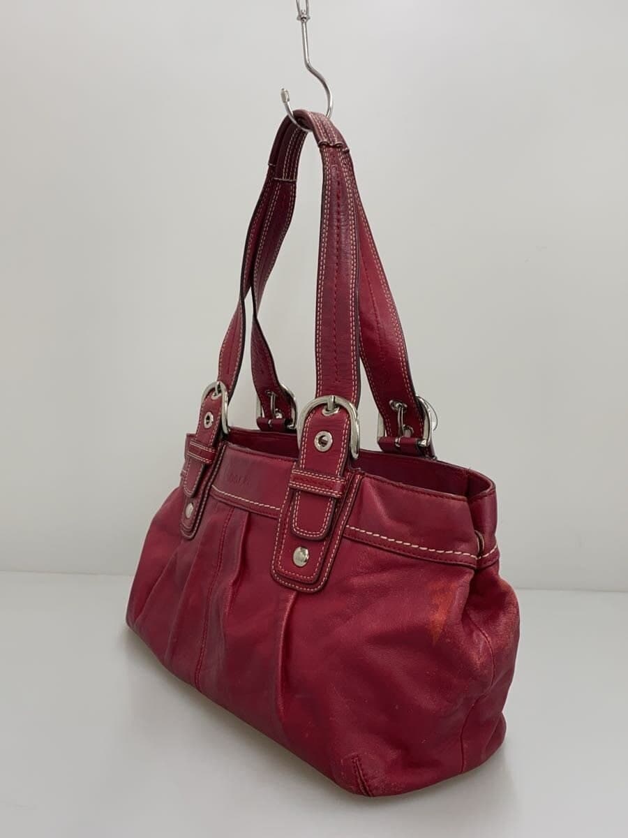 COACH Tote Bag Leather RED F13732 2