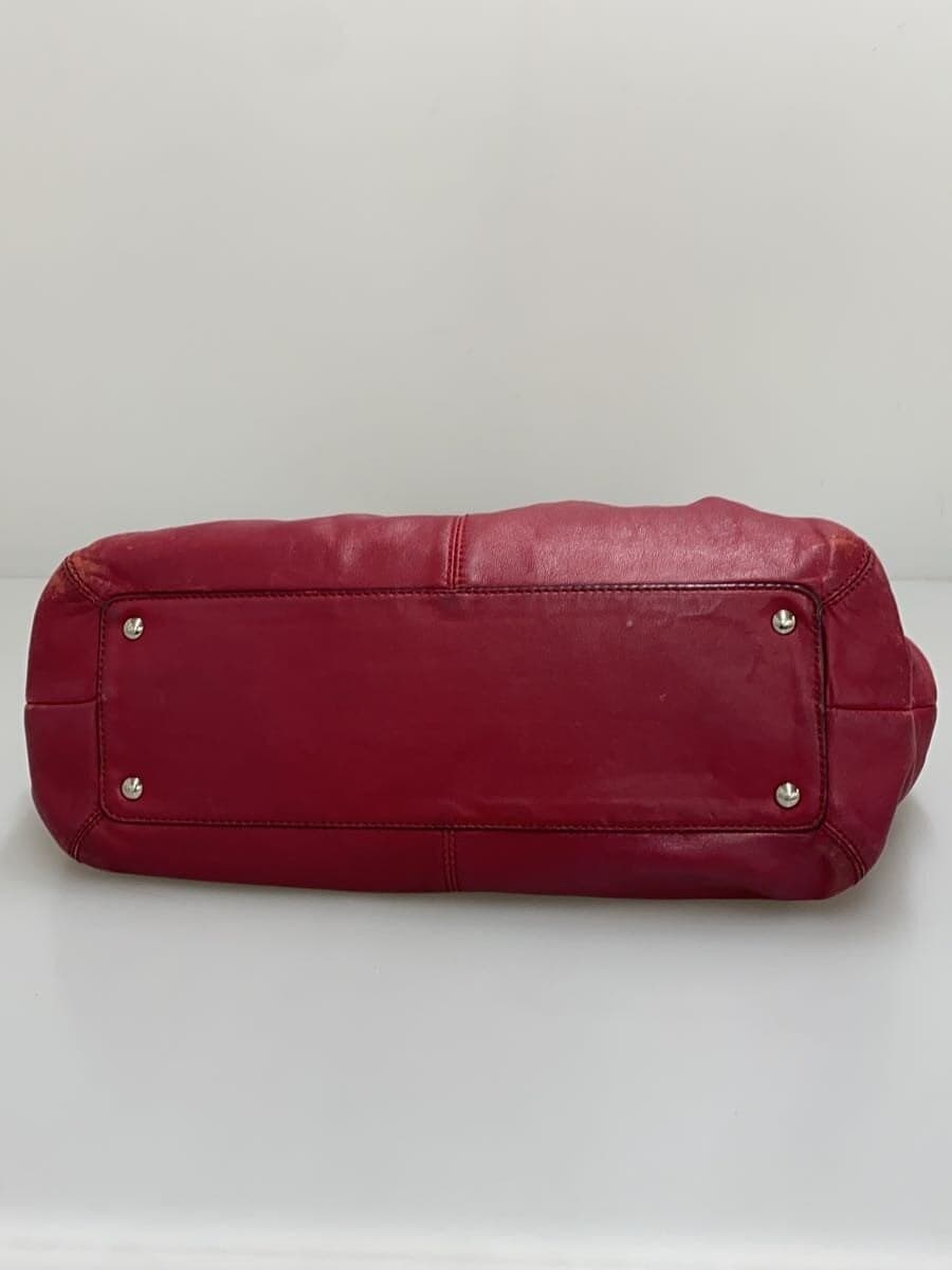 COACH Tote Bag Leather RED F13732 4