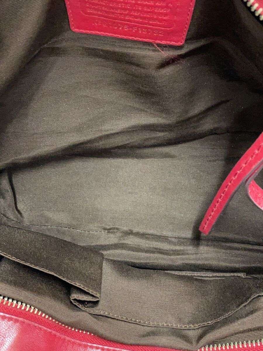 COACH Tote Bag Leather RED F13732 6