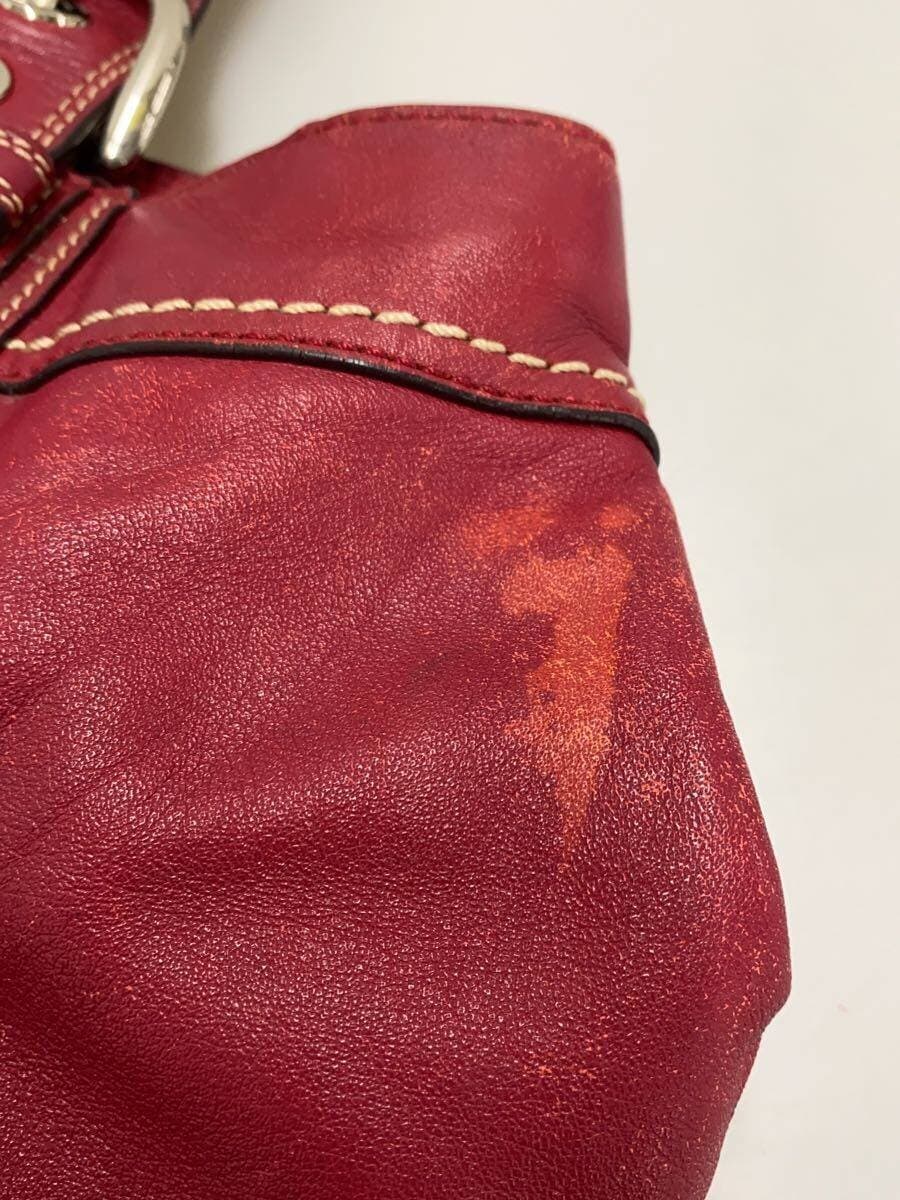 COACH Tote Bag Leather RED F13732 7