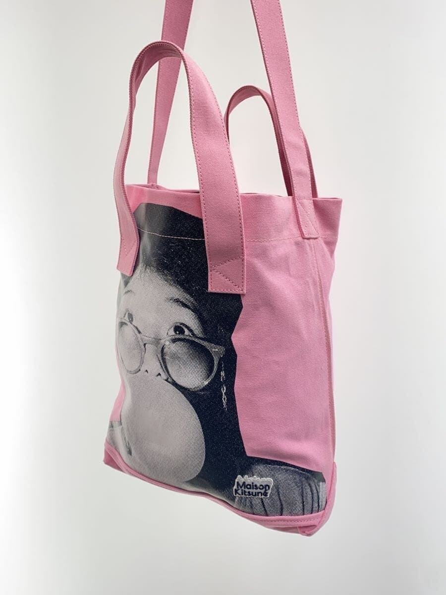 MAISON KITSUNE Shoulder Bag Canvas PNK 2