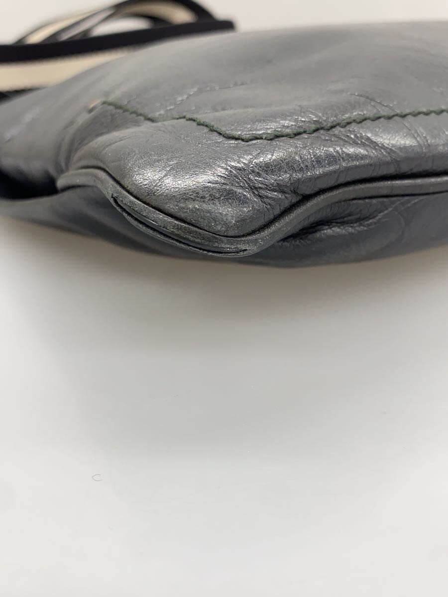 BALLY shoulder bag leather black plain 7