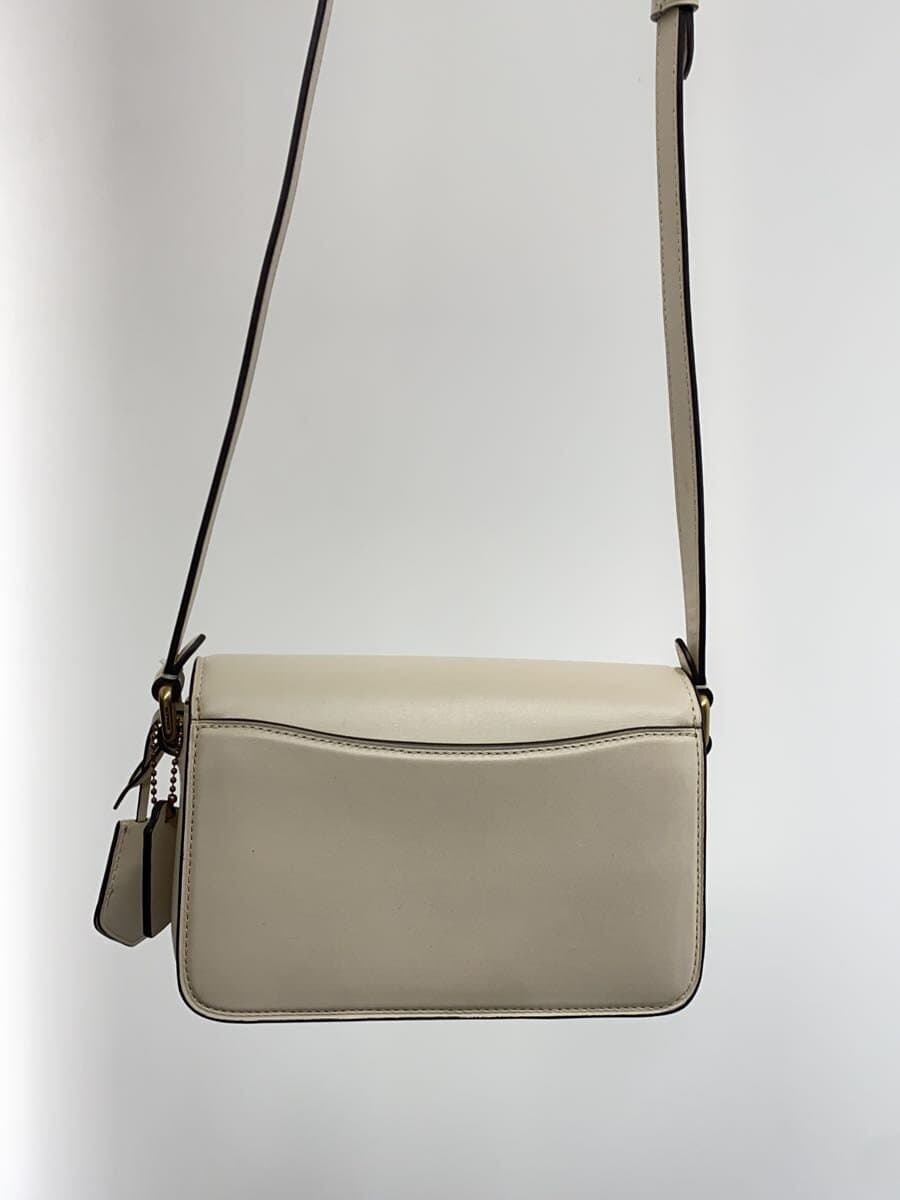 COACH Shoulder Bag Leather CRM Solid 3