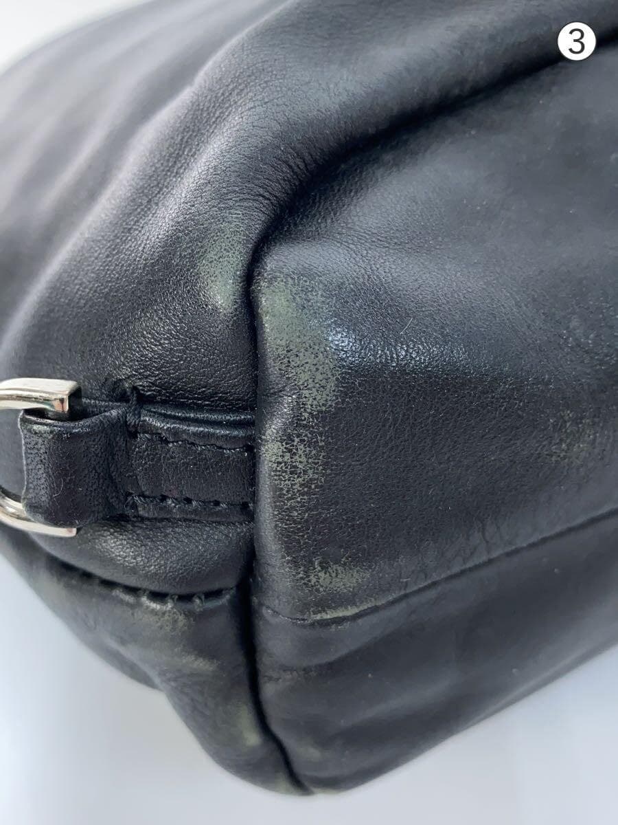 agnes b VOYAGE Shoulder Bag Cowhide BLK 9