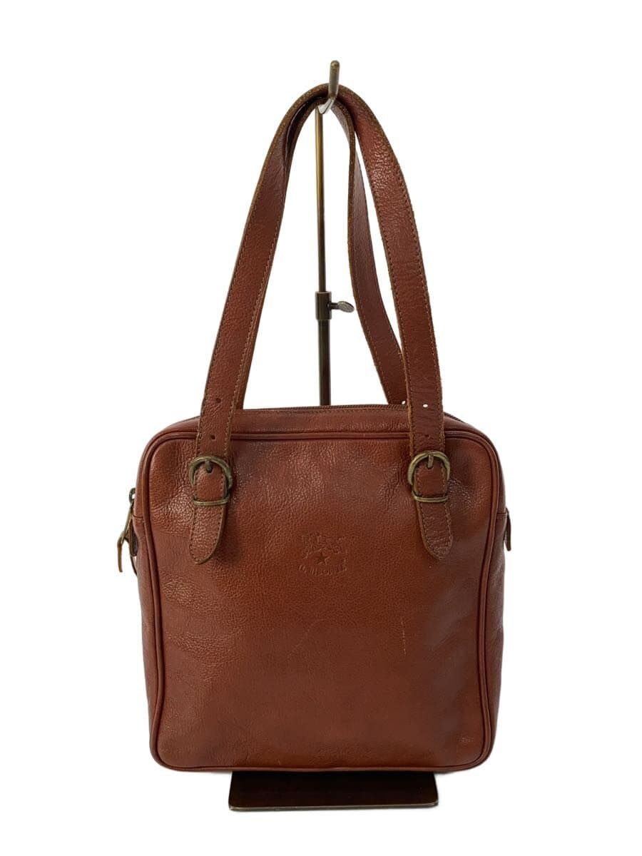 IL BISONTE Handbag Leather BRW Solid