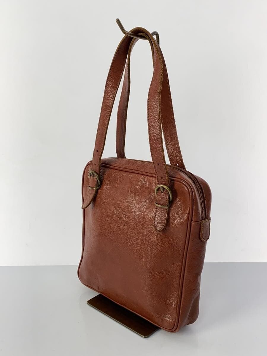 IL BISONTE Handbag Leather BRW Solid 2