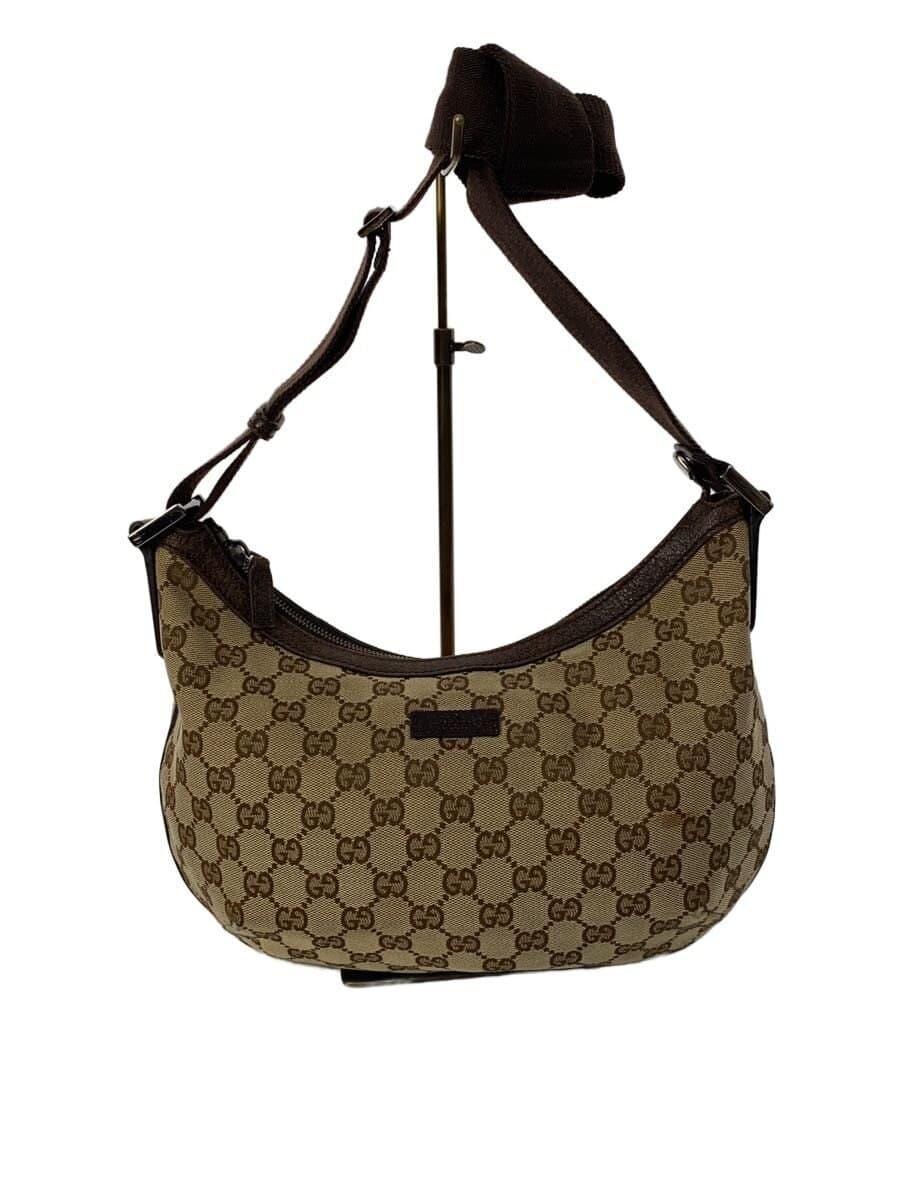 GUCCI Shoulder Bag_GG Canvas PVC BRW