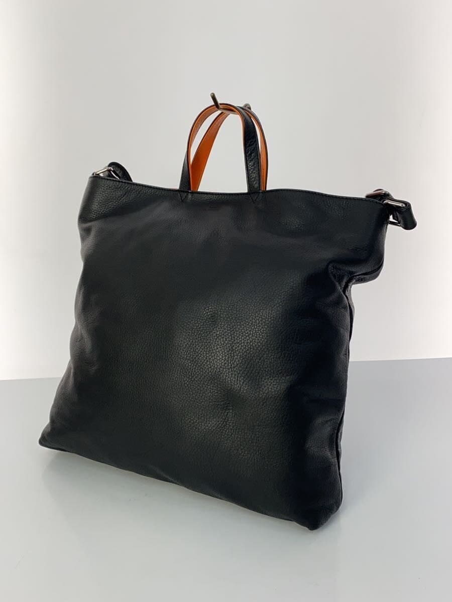 SEEKER tote bag leather BLK 2