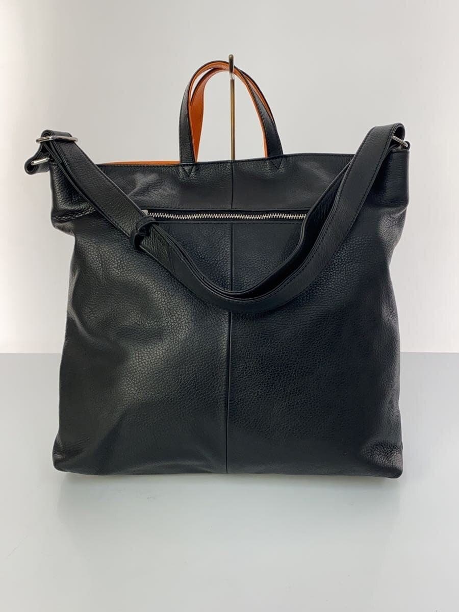 SEEKER tote bag leather BLK 3