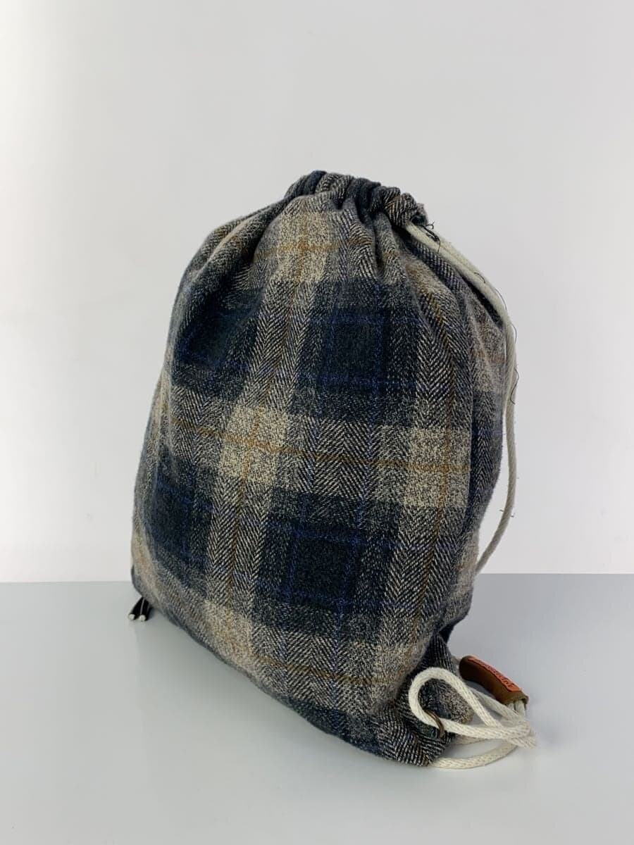 Other brand sooty Bag Cotton GRY Check cotton tweed check nap sack 2