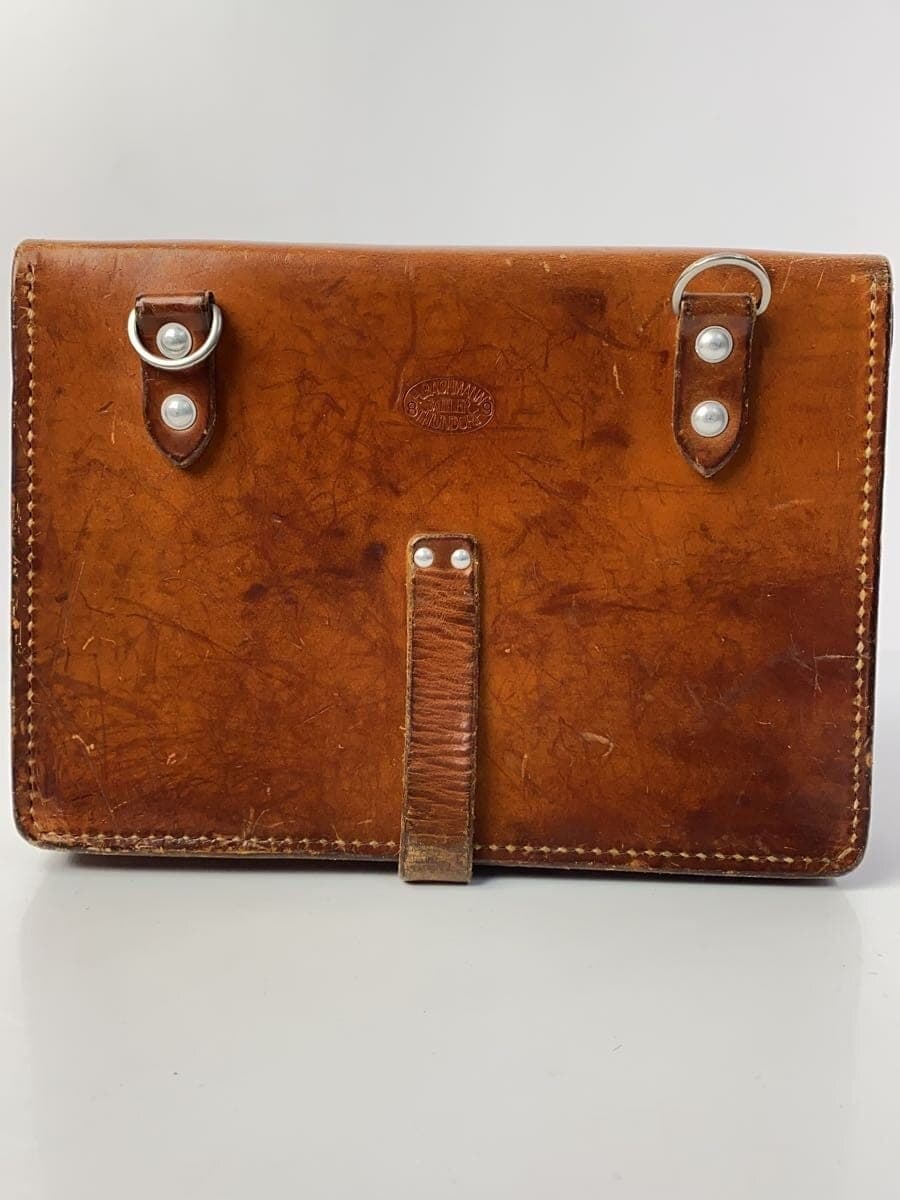 SWEDISH Shoulder Bag Leather BRW Solid Color 3