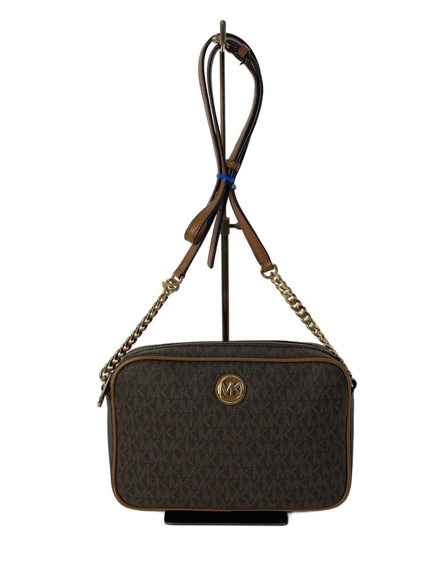 MICHAEL KORS Shoulder Bag Leather BRW All-over Pattern 35H8GFTC7B