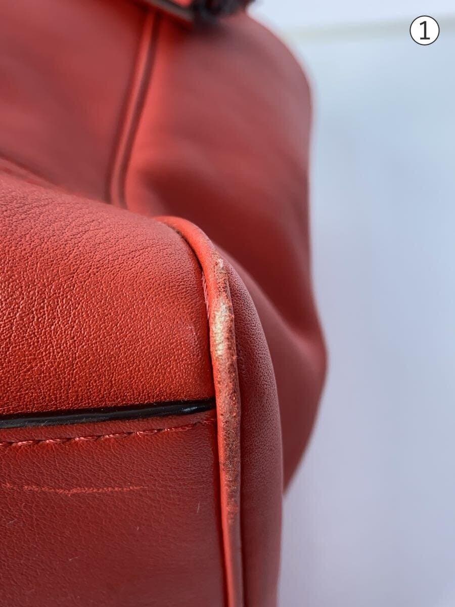 COACH Tote Bag Leather Red Solid Color 19890 8