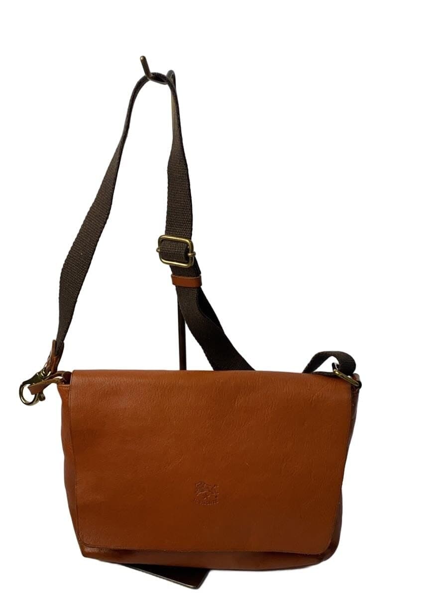 IL BISONTE shoulder bag leather BRW plain