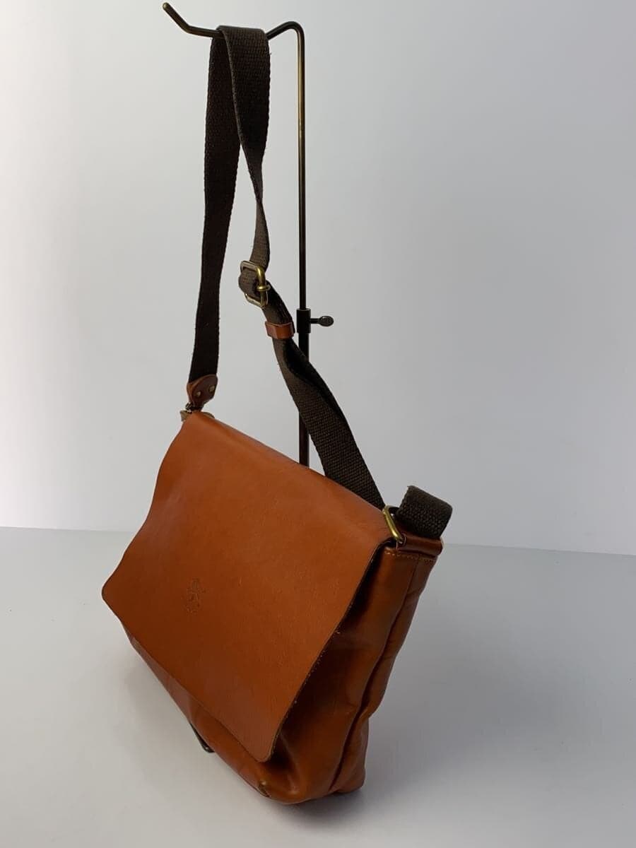 IL BISONTE shoulder bag leather BRW plain 2
