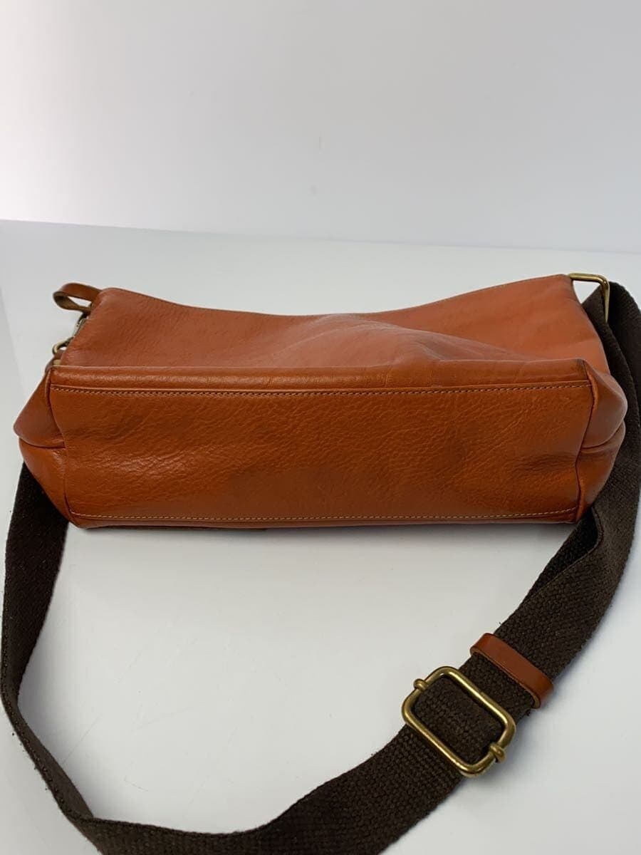 IL BISONTE shoulder bag leather BRW plain 4