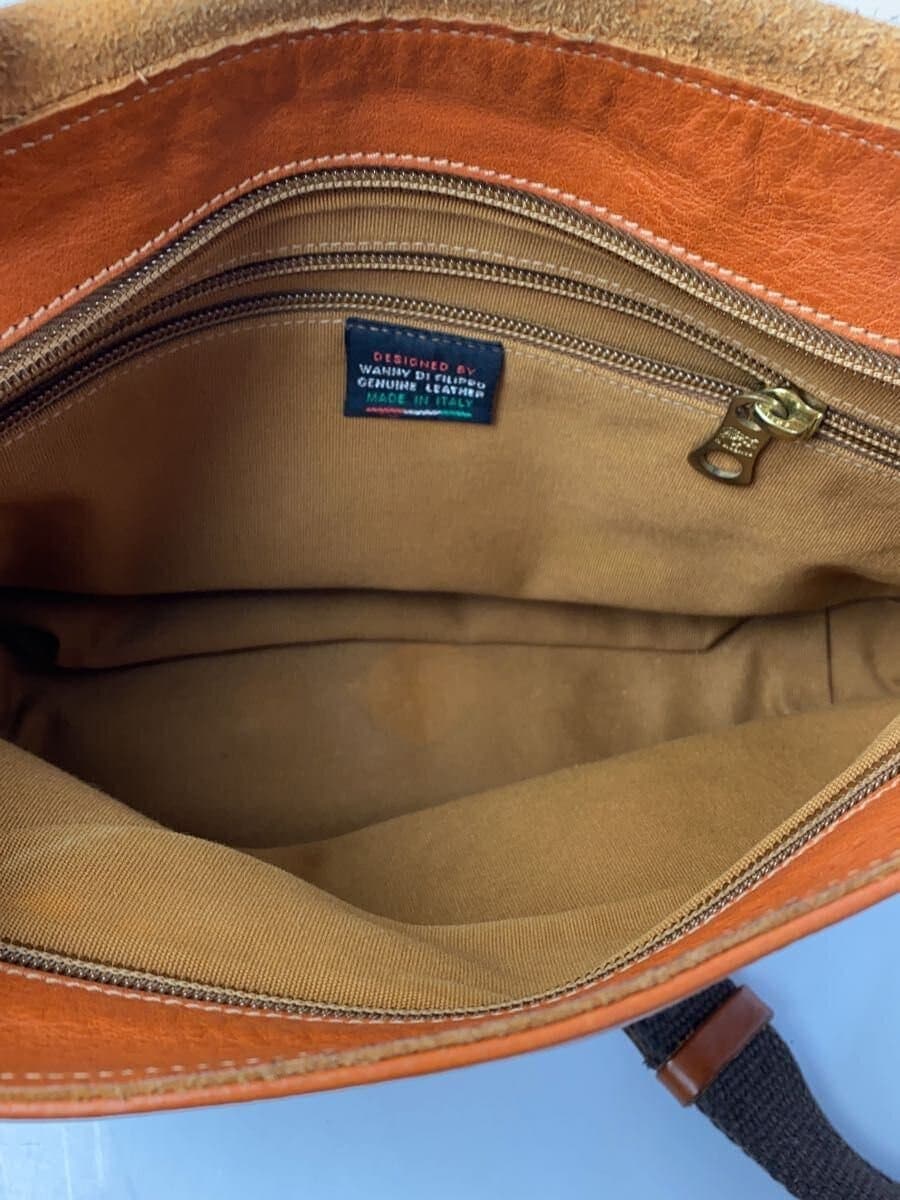 IL BISONTE shoulder bag leather BRW plain 6