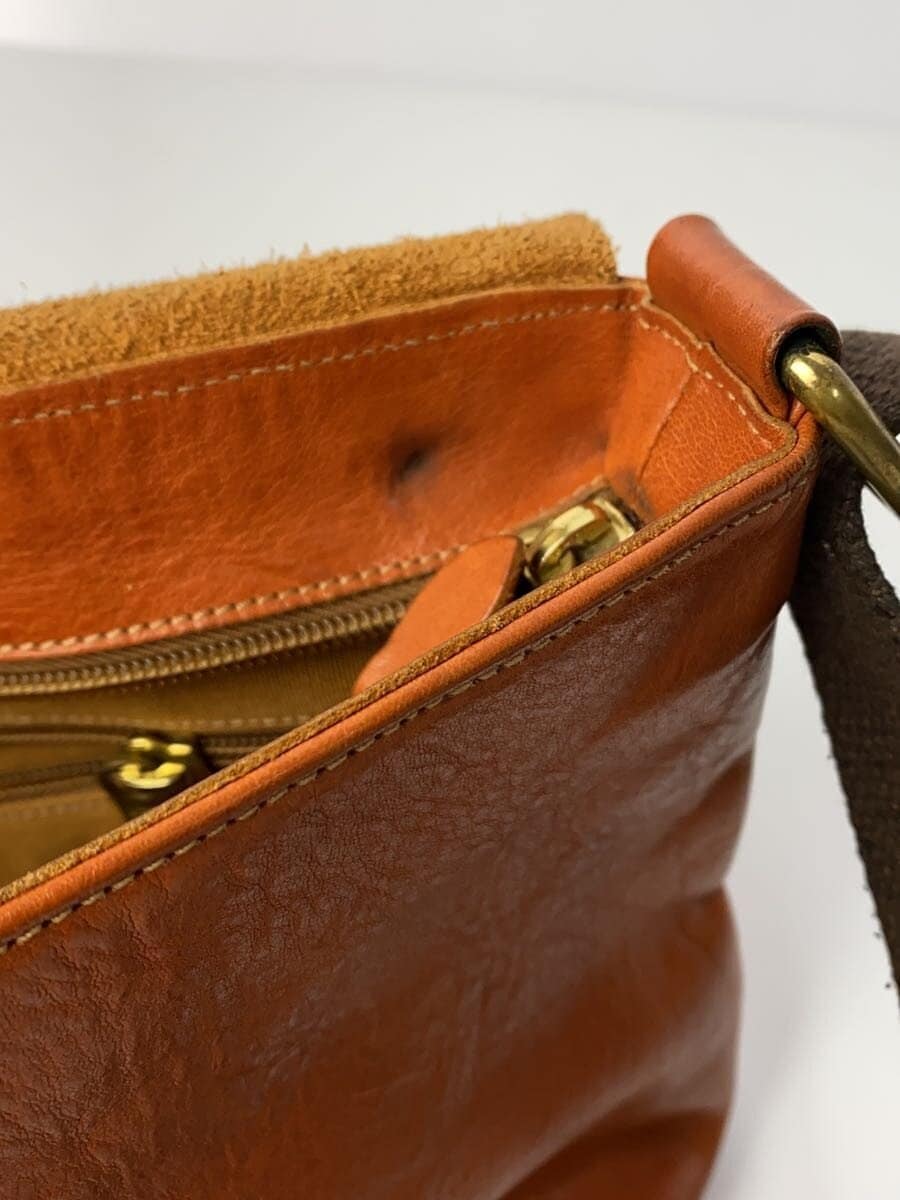 IL BISONTE shoulder bag leather BRW plain 7