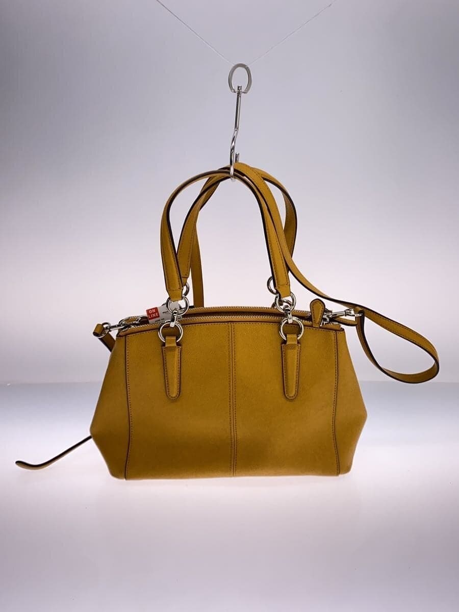 COACH Shoulder Bag Leather YLW Solid K1657-F57523 3