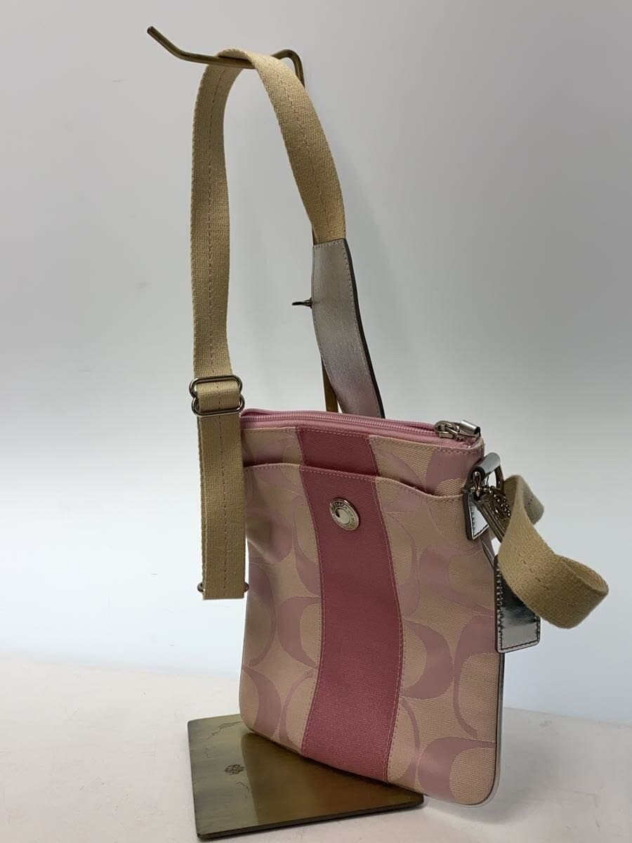 COACH Shoulder Bag_Signature Canvas PNK All Over Pattern 2