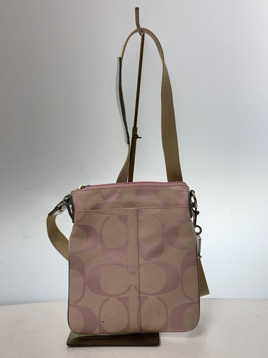 COACH Shoulder Bag_Signature Canvas PNK All Over Pattern 3