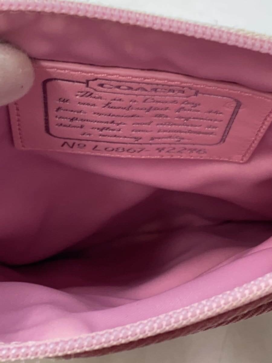 COACH Shoulder Bag_Signature Canvas PNK All Over Pattern 6