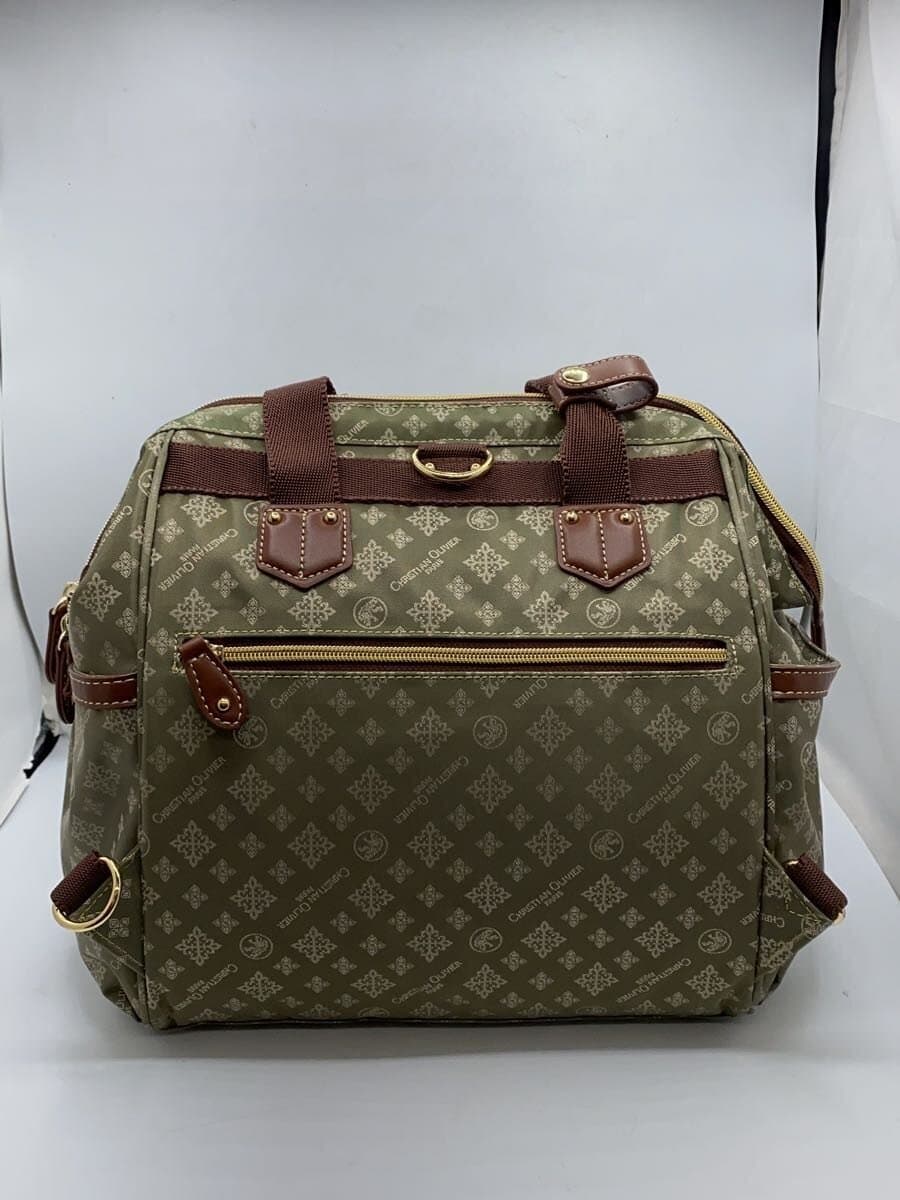 CHRISTIAN OLIVIER Shoulder Bag GRN All Over Pattern 3-Way Backpack 3