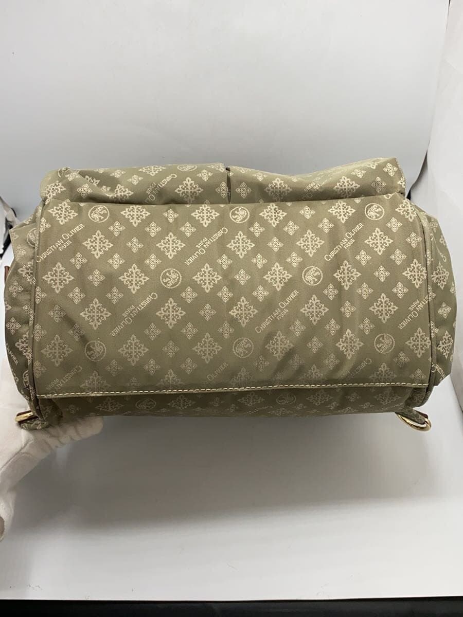 CHRISTIAN OLIVIER Shoulder Bag GRN All Over Pattern 3-Way Backpack 4