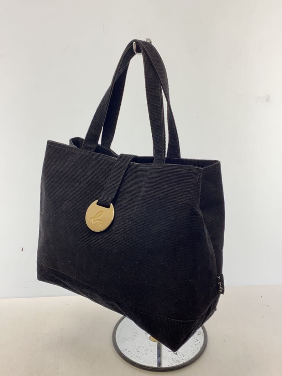 agnes b VOYAGE Tote Bag Cotton BLK Solid 2