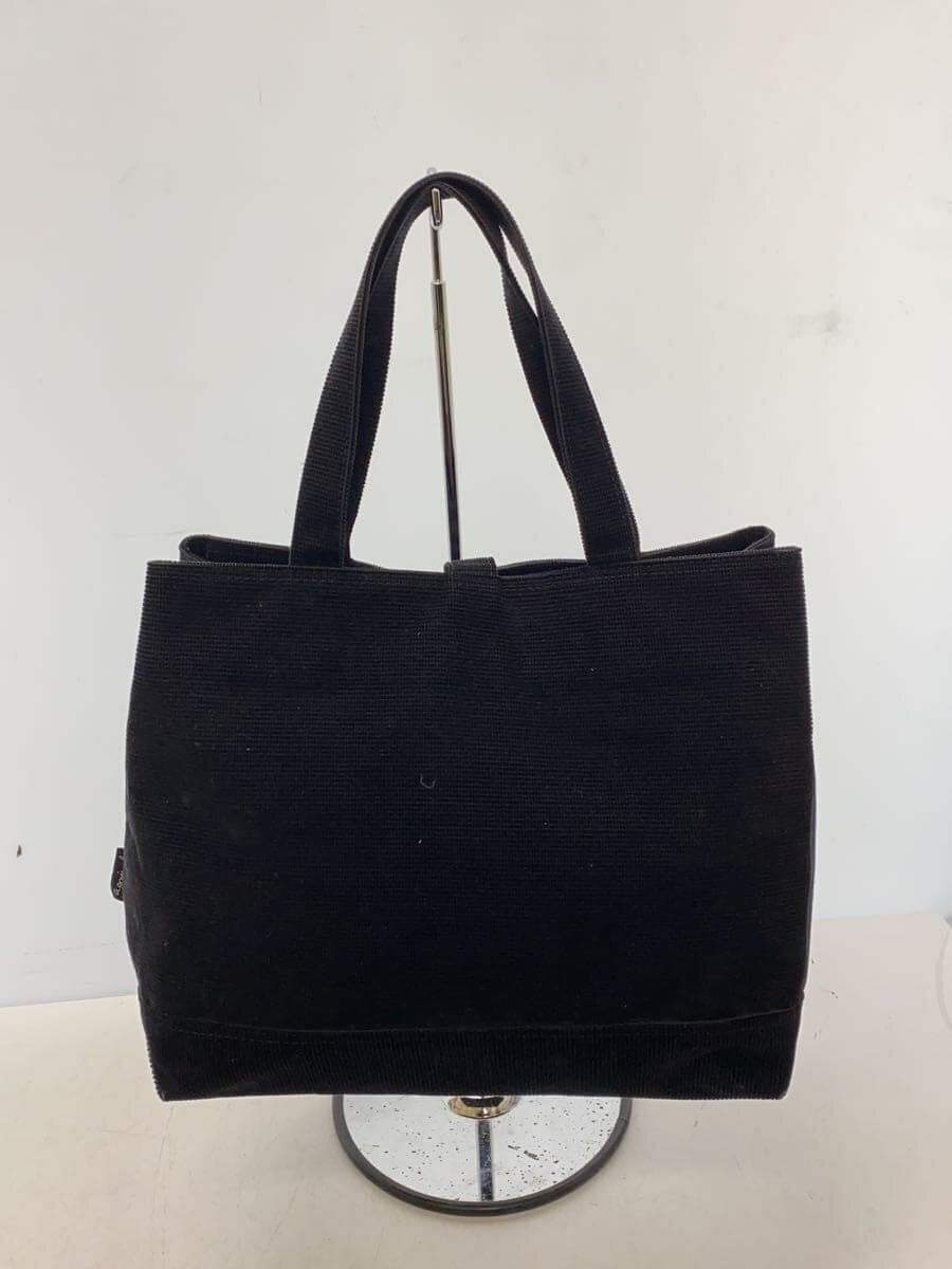 agnes b VOYAGE Tote Bag Cotton BLK Solid 3
