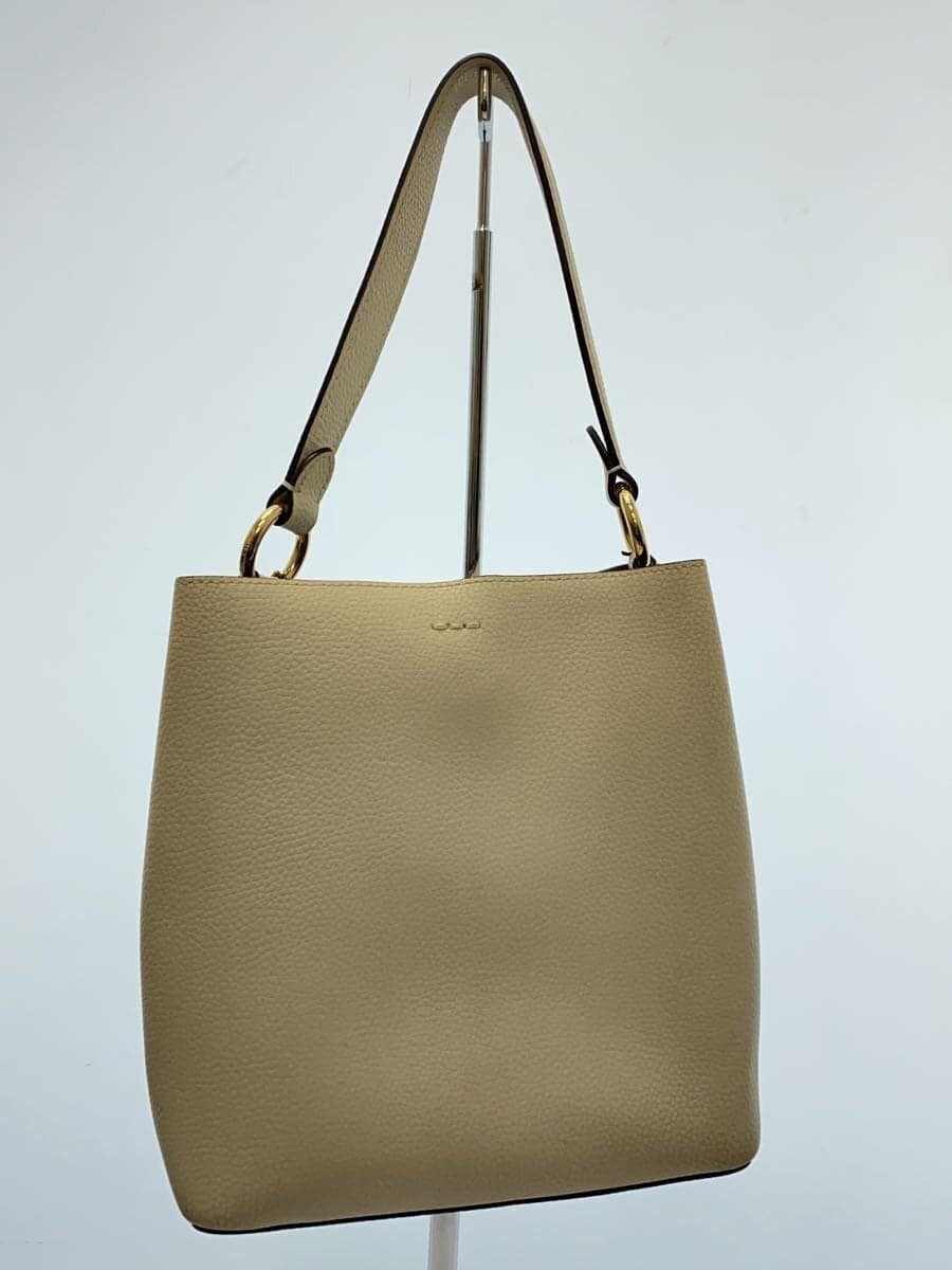 COACH Small Town Bucket Bag_Beige Leather BEG Solid 2