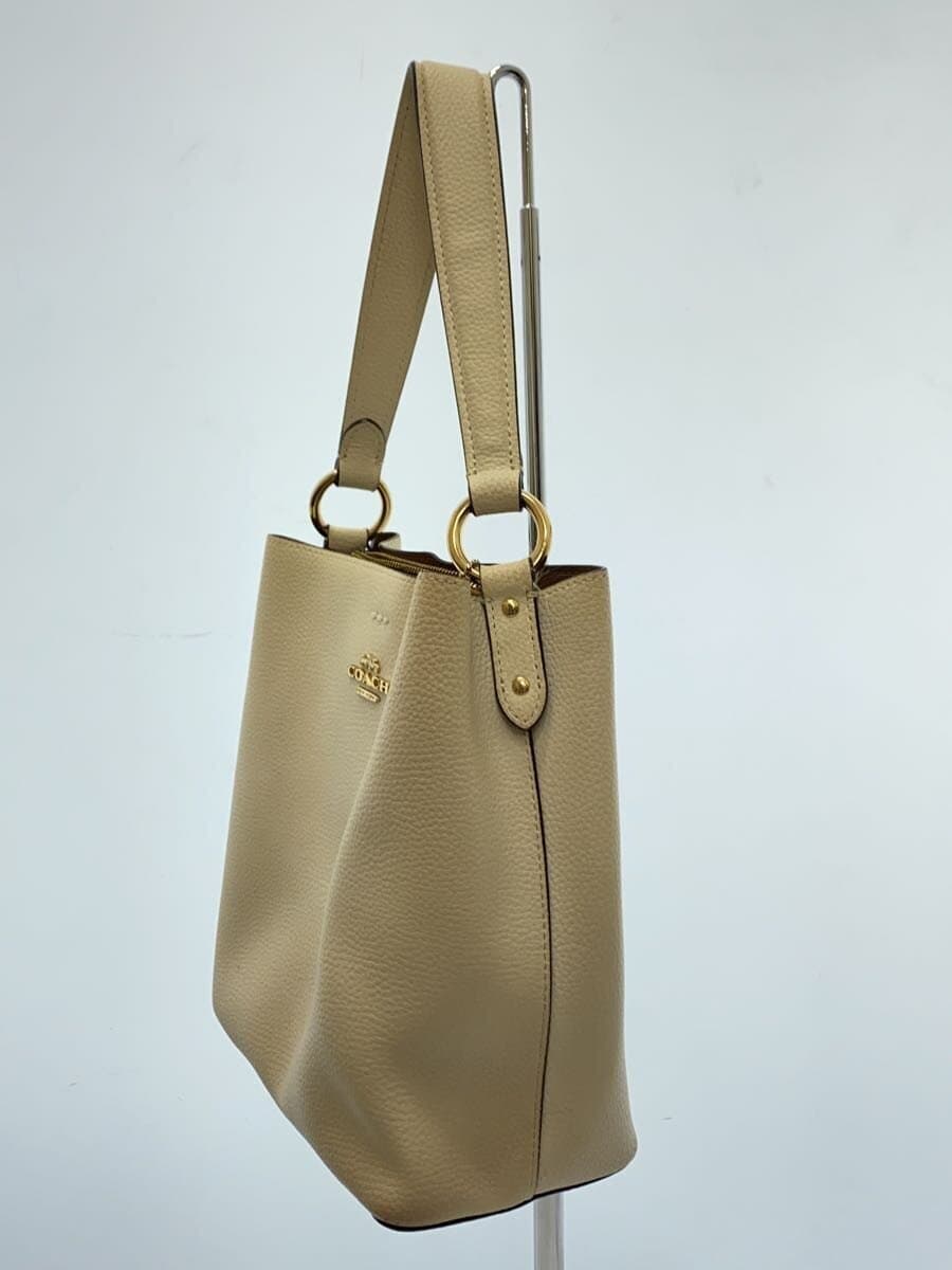 COACH Small Town Bucket Bag_Beige Leather BEG Solid 3